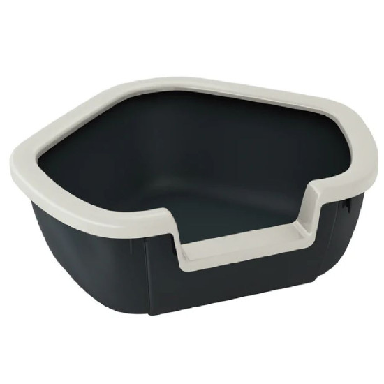 Bac litiére angle dama noir de Ferplast - cage pour oiseaux et rongeurs dans F0841
