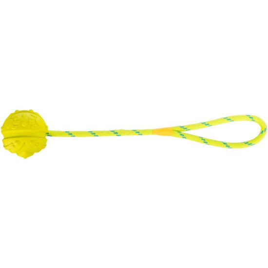 Balle corde flottante/caoutchouc 7/35cm pétrole de Trixie - Produit pour animaux dans T050