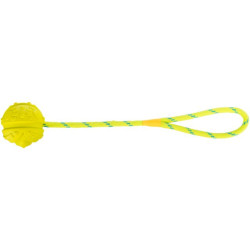 Balle corde flottante/caoutchouc 7/35cm pétrole de Trixie - Produit pour animaux dans T050