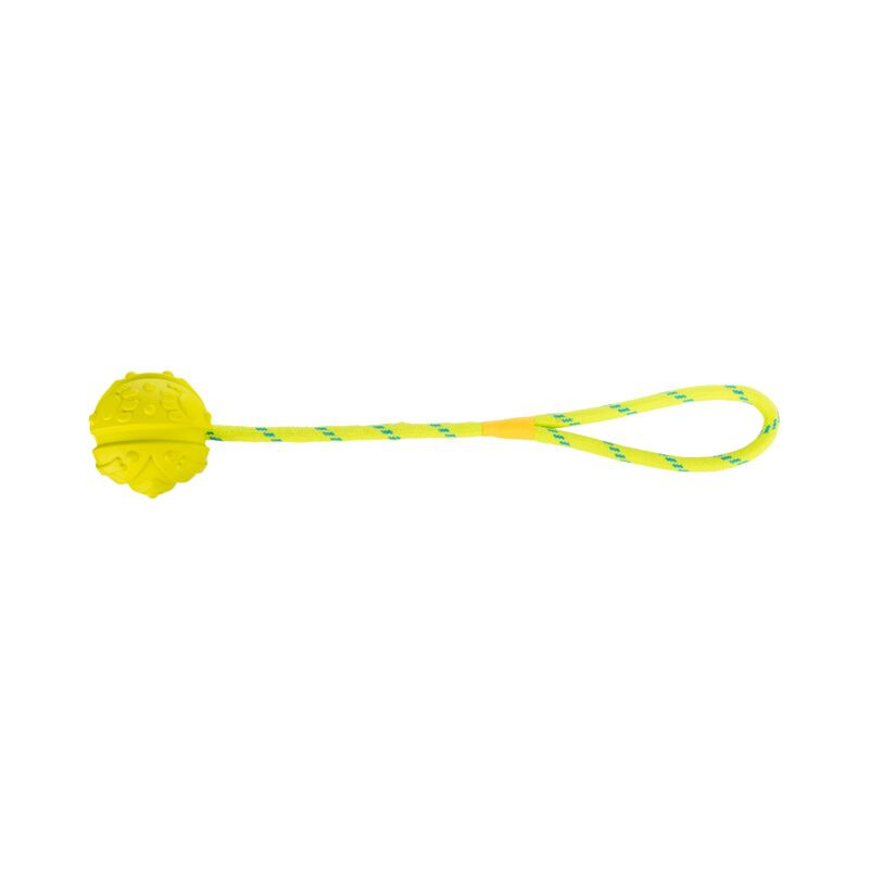 Balle corde flottante/caoutchouc 7/35cm pétrole de Trixie - Produit pour animaux dans T050