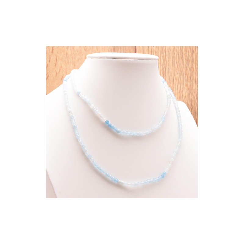 Collier 4mm aigue marine a de Herboristerie et Esotérisme à Libourne dans C1501