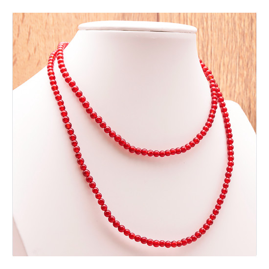 Collier 4mm cornaline rouge aa de Herboristerie et Esotérisme à Libourne dans C1501
