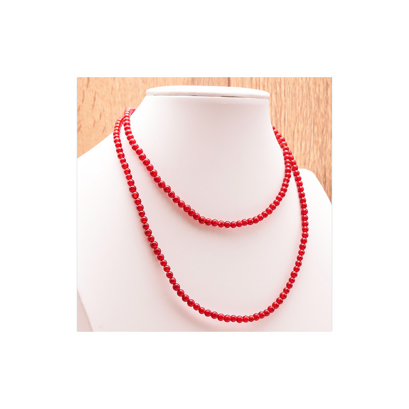 Collier 4mm cornaline rouge aa de Herboristerie et Esotérisme à Libourne dans C1501