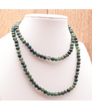 Collier 6mm agate mousse a de Herboristerie et Esotérisme à Libourne dans C1501