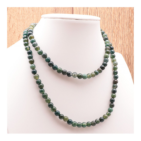 Collier 6mm agate mousse a de Herboristerie et Esotérisme à Libourne dans C1501