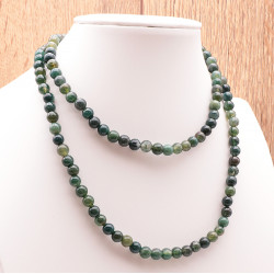 Collier 6mm agate mousse a de Herboristerie et Esotérisme à Libourne dans C1501