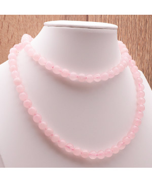 Collier 8mm quartz rose brésil a de Herboristerie et Esotérisme à Libourne dans C1501