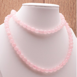 Collier 8mm quartz rose brésil a de Herboristerie et Esotérisme à Libourne dans C1501