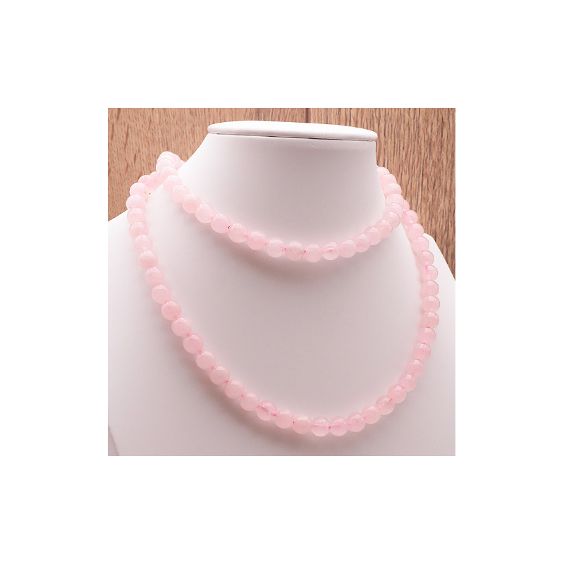 Collier 8mm quartz rose brésil a de Herboristerie et Esotérisme à Libourne dans C1501