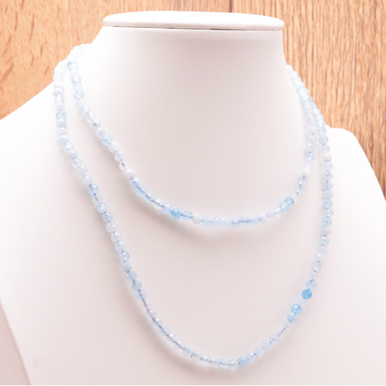 Collier facetté 4mm aigue marine a de Herboristerie et Esotérisme à Libourne dans C1501