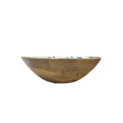 Plat bois manguier grue/ginkgo d35cm