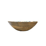 Plat bois manguier grue/ginkgo d35cm