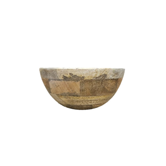 Plat bois manguier hortensia bleu d25cm