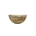 Plat bois manguier hortensia bleu d25cm