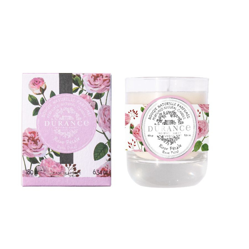 Bougie naturelle parfumée rose pétale 180 gr de Durance dans D0791