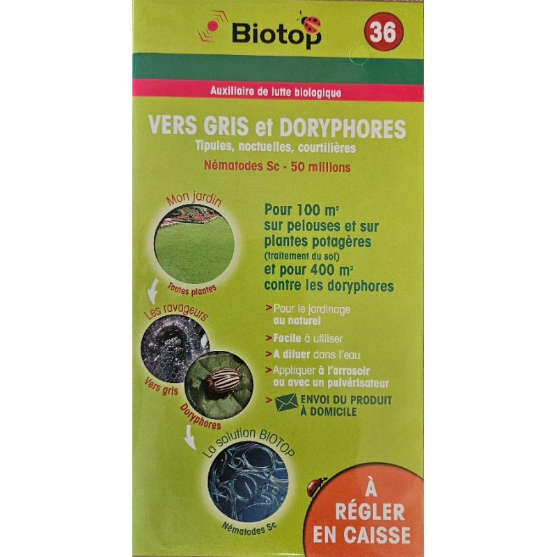 Pochette Nématode 50M Vers Gris Doryphore Biotop