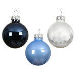 Boule verre mix bleu/couleur x16 de Kaemingk - deco de la maison dans K004