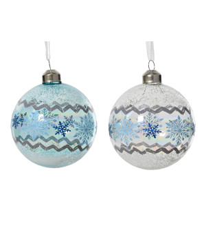 Boule verre transparent/couleur 2col d8 de Kaemingk - deco de la maison dans K004