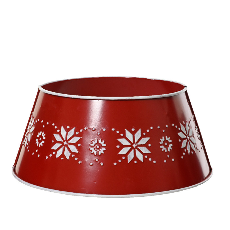 Cache pied pour sapin rouge d57 h25 de Kaemingk - deco de la maison dans K004
