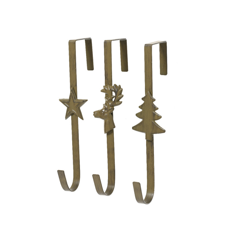 Porte couronne fer brun/brun mele h29cm de Kaemingk - deco de la maison dans K004