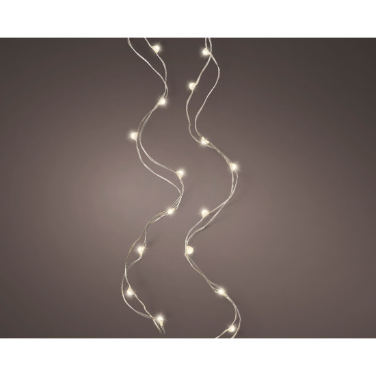 Guirlande 100l argent/blanc chaud 4.95m de Kaemingk - deco de la maison dans K004