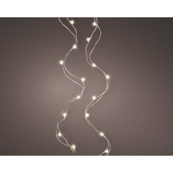 Guirlande 100l argent/blanc chaud 4.95m de Kaemingk - deco de la maison dans K004