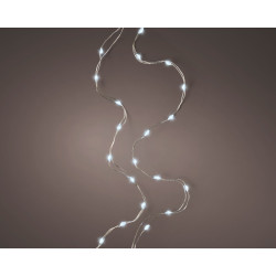Guirlande 100l argent/blanc froid 4.95m de Kaemingk - deco de la maison dans K004
