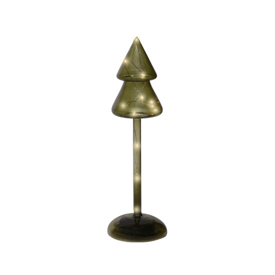 Sapin verre microled 15l vert/blanc chaud de Kaemingk - deco de la maison dans K004