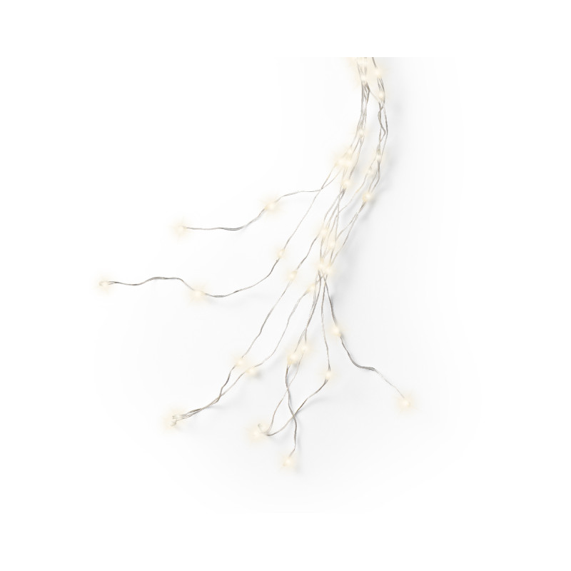 Chute sapin 672l argent/blanc chaud 2.1m de Kaemingk - deco de la maison dans K004
