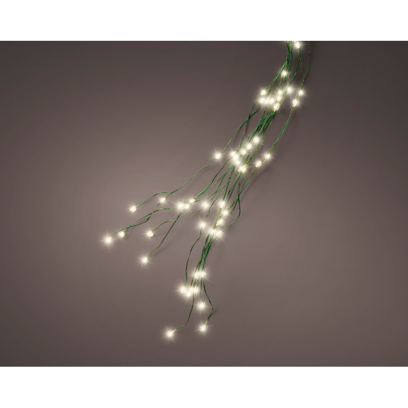 Chute sapin 832l vert/blanc chaud 2.4m de Kaemingk - deco de la maison dans K004