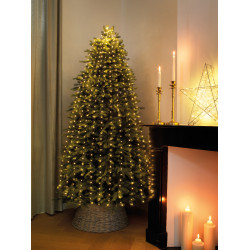 Chute sapin 832l vert/blanc chaud 2.4m de Kaemingk - deco de la maison dans K004