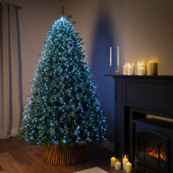 Chute sapin 832l argent/blanc froid 2.4m de Kaemingk - deco de la maison dans K004