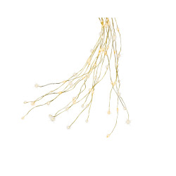 Chute sapin 672l or/blanc chaud/blanc 2.1m de Kaemingk - deco de la maison dans K004