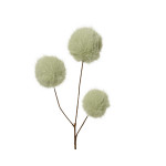 Branche 3 boules duveteuses vert sauge 70cm de Kaemingk - deco de la maison dans K004