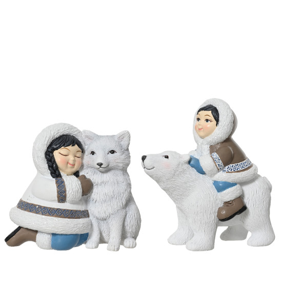 Enfant polyresine 2ass h12cm de Kaemingk - deco de la maison dans K004