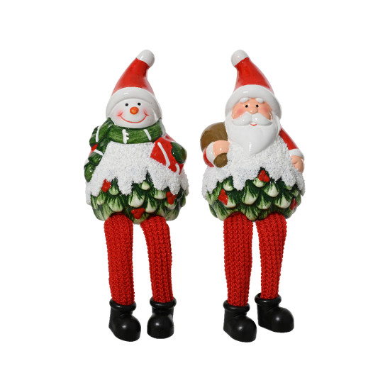Figurine terre cuite jambes pendantes h11cm de Kaemingk - deco de la maison dans K004