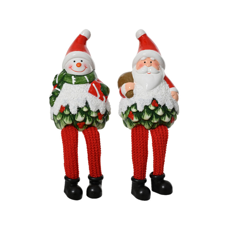 Figurine terre cuite jambes pendantes h11cm de Kaemingk - deco de la maison dans K004