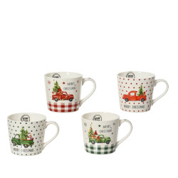 Mug porcelaine vehicule h8.8cm de Kaemingk - deco de la maison dans K004