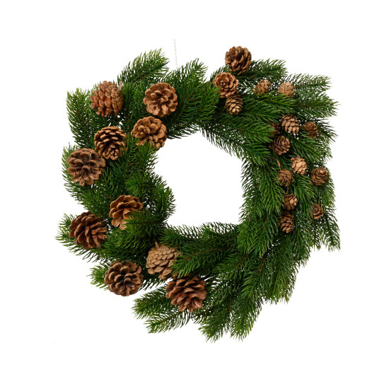 Couronne pinecone p.pin vert d40 de Kaemingk - deco de la maison dans K004