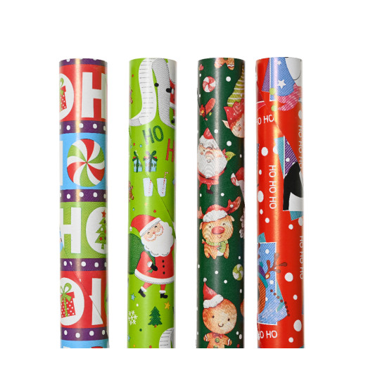 Papier cadeau ho ho 3m 4ass de Kaemingk - deco de la maison dans K004