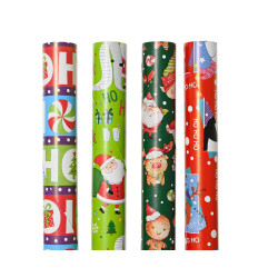 Papier cadeau ho ho 3m 4ass de Kaemingk - deco de la maison dans K004