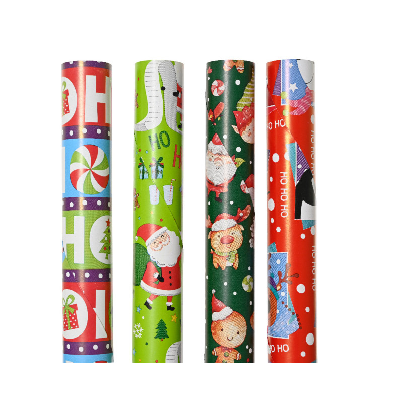 Papier cadeau ho ho 3m 4ass de Kaemingk - deco de la maison dans K004