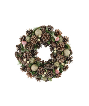 Couronne p.pin/champignon naturel/couleur d33 de Kaemingk - deco de la maison dans K004