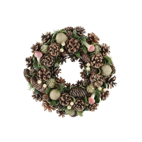 Couronne p.pin/champignon naturel/couleur d33 de Kaemingk - deco de la maison dans K004