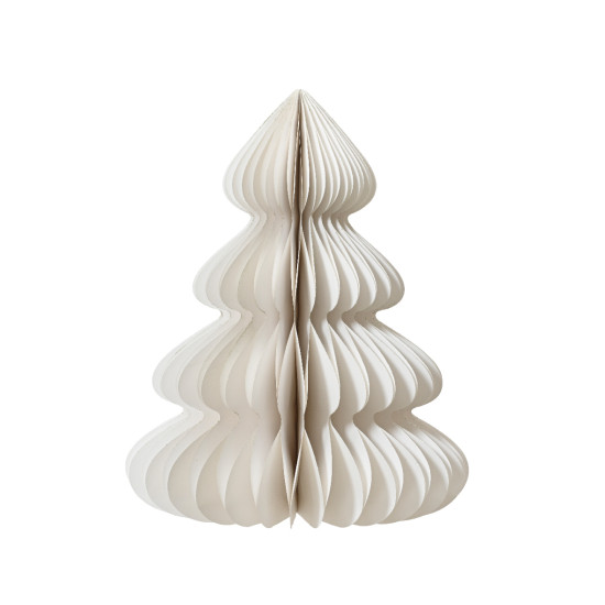 Sapin papier blanc bordure champagne 60cm de Kaemingk - deco de la maison dans K004