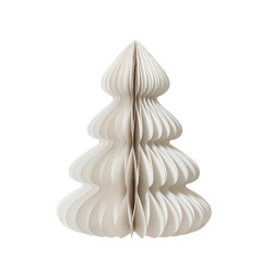 Sapin papier blanc bordure champagne 60cm de Kaemingk - deco de la maison dans K004