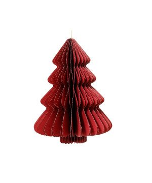 Sapin papier rouge paillettes or 15cm de Kaemingk - deco de la maison dans K004