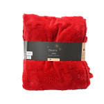 Plaid polyester rouge 130x170cm de Kaemingk - deco de la maison dans K004
