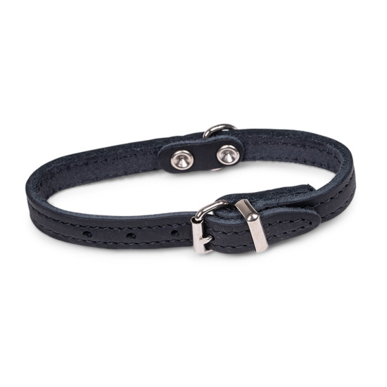Collier cuir huile noir 70cmx30mm xxl de Animalerie Libourne et Bordeaux - Gironde dans V0601