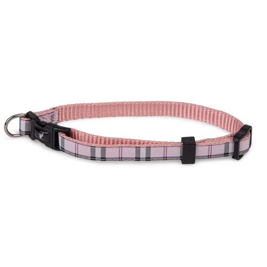 /Collier chien ecossais rose 20-35cmx10mm s de Animalerie Libourne et Bordeaux - Gironde dans Colliers pour chien